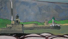 Voir Entrée du port - 6M - huile sur toile